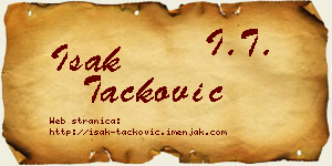 Isak Tacković vizit kartica
